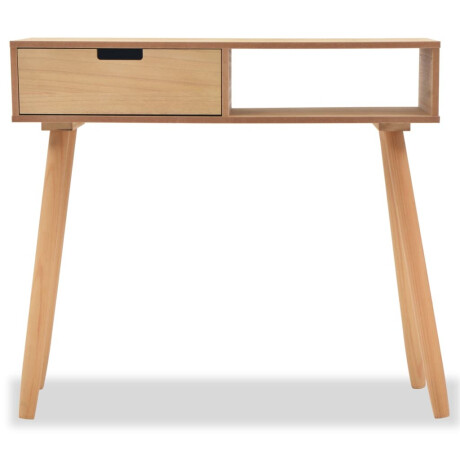 vidaXL Wandtafel 80x30x72 cm massief grenenhout bruin afbeelding3 - 1