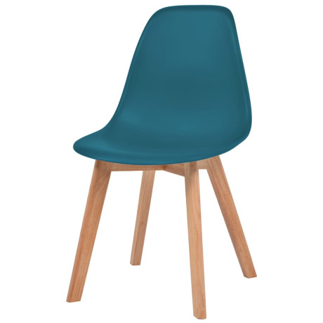 vidaXL Eetkamerstoelen 4 st kunststof turquoise afbeelding3 - 1