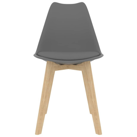 vidaXL Eetkamerstoelen 4 st kunststof grijs afbeelding3 - 1