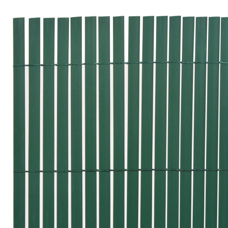 vidaXL Tuinafscheiding dubbelzijdig 90x300 cm PVC groen afbeelding3 - 1
