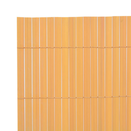 vidaXL Tuinafscheiding dubbelzijdig 90x300 cm PVC geel afbeelding3 - 1