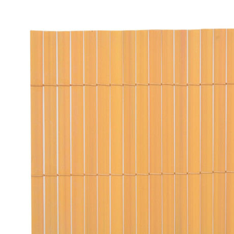 vidaXL Tuinafscheiding dubbelzijdig 90x300 cm PVC geel afbeelding3 - 1