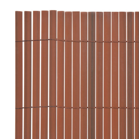 vidaXL Tuinafscheiding dubbelzijdig 90x500 cm PVC bruin afbeelding3 - 1