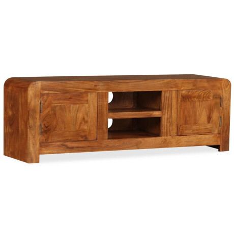vidaXL Tv-meubel 120x30x40 cm massief hout met honingafwerking afbeelding3 - 1