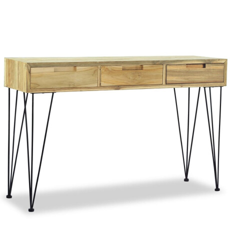 vidaXL Wandtafel 120x35x76 cm massief teakhout afbeelding3 - 1