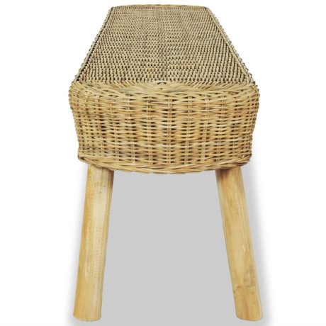 vidaXL Halbankje 110x35x45 cm natuurlijk rattan afbeelding3 - 1