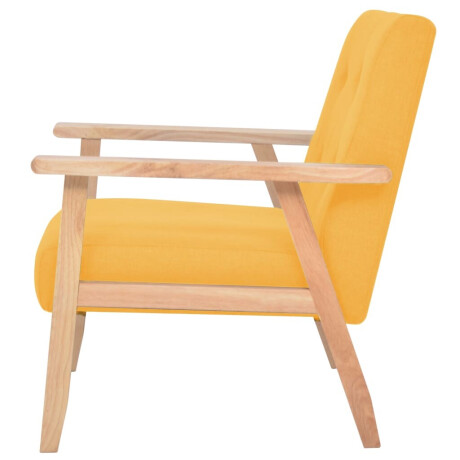 vidaXL Fauteuil stof geel afbeelding3 - 1