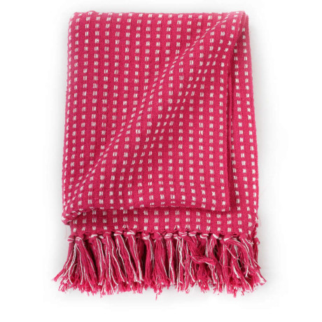 vidaXL Plaid vierkantjes 125x150 cm katoen roze afbeelding3 - 1