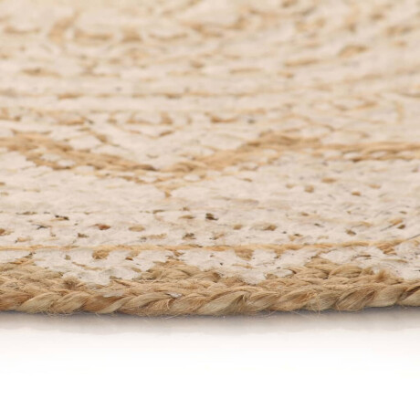 vidaXL Tapijt met print rond 150 cm gevlochten jute afbeelding3 - 1