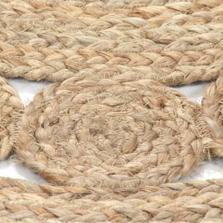 vidaXL Tapijt met ontwerp rond 90 cm gevlochten jute afbeelding3 - 1