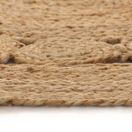 vidaXL Tapijt met ontwerp rond 150 cm gevlochten jute afbeelding3 - 1