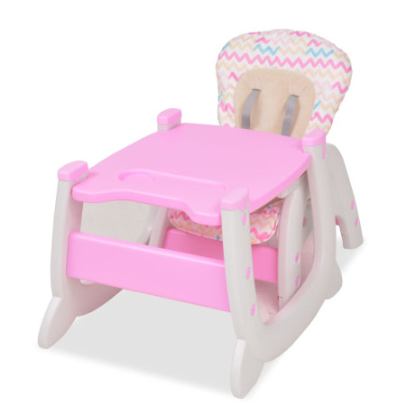 vidaXL Kinderstoel met blad 3-in-1 verstelbaar roze afbeelding3 - 1