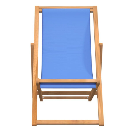 vidaXL Ligstoel 56x105x96 cm teakhout blauw afbeelding3 - 1