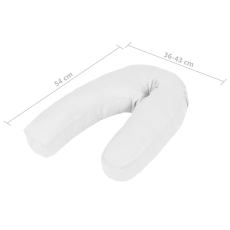vidaXL Zwangerschapskussen J-vormig 54x(36-43) cm wit afbeelding3 - 1