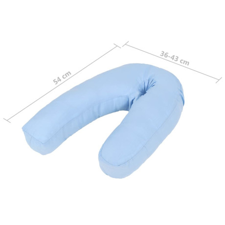 vidaXL Zwangerschapskussen J-vormig 54x(36-43) cm blauw afbeelding3 - 1