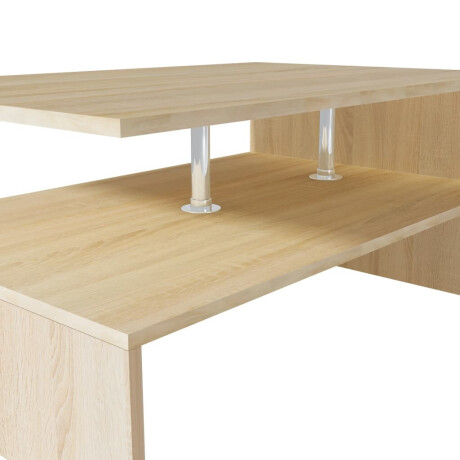 vidaXL Salontafel 90x59x42 cm bewerkt hout eikenkleurig afbeelding3 - 1