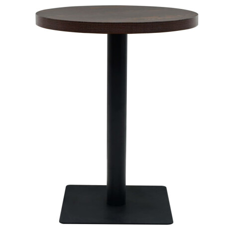 vidaXL Bistrotafel rond 60x75 cm MDF en staal donker essenkleur afbeelding3 - 1