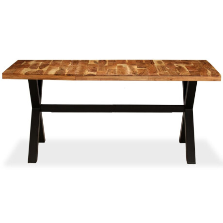 vidaXL Eettafel 180x90x76 cm massief acacia- en mangohout afbeelding3 - 1