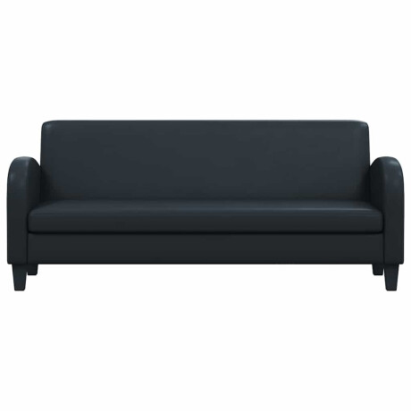vidaXL Driezitsbank kunstleer zwart afbeelding3 - 1