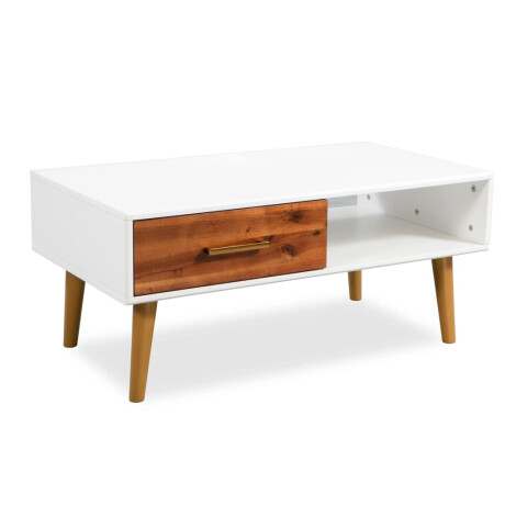 vidaXL Salontafel 90x50x40 cm massief acaciahout afbeelding3 - 1