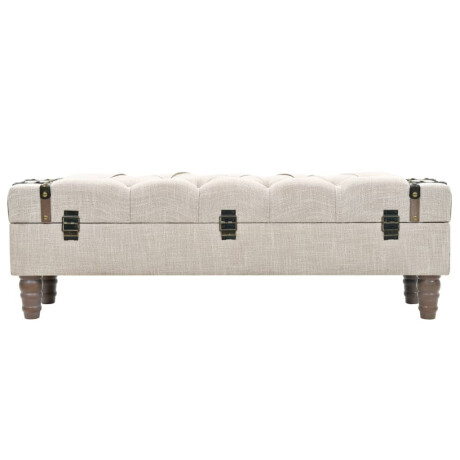 vidaXL Opbergbankje 111x34x37 cm massief hout en staal afbeelding3 - 1