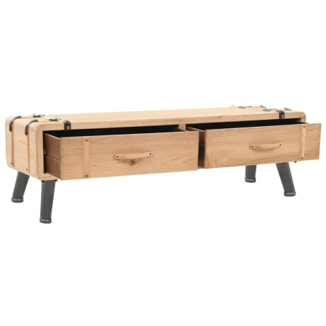 vidaXL Tv-meubel 120x33x35 cm massief vurenhout afbeelding3 - 1