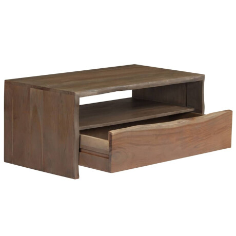 vidaXL Salontafel met natuurlijke rand 90x50x40 cm acaciahout grijs afbeelding3 - 1