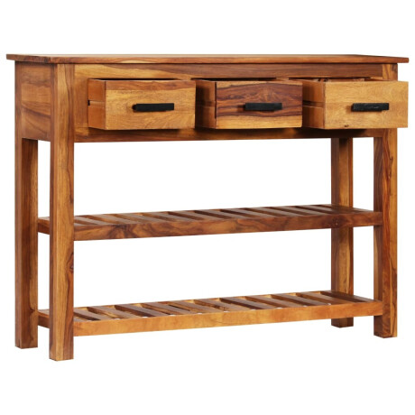 vidaXL Dressoir met 3 lades 110x30x80 cm massief hout afbeelding3 - 1