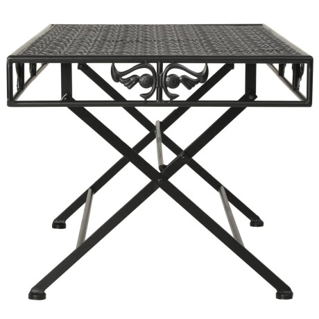 vidaXL Salontafel vintage stijl inklapbaar 100x50x45 cm metaal zwart afbeelding3 - 1