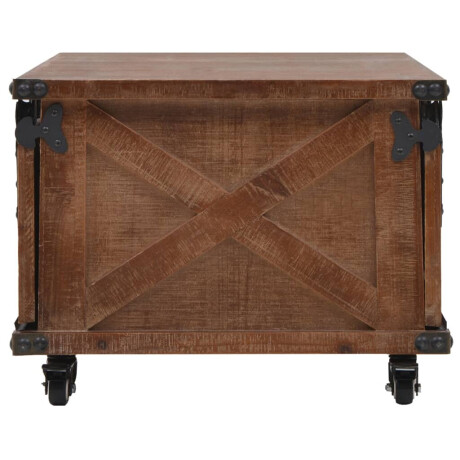 vidaXL Salontafel 91x51x38 cm massief vurenhout bruin afbeelding3 - 1