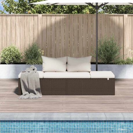 vidaXL Tuinbed 195x60 cm poly rattan bruin afbeelding3 - 1
