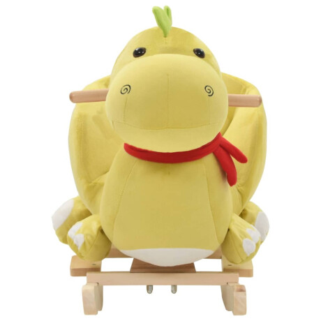 vidaXL Hobbeldier draak met rugleuning 60x32x53 cm pluche limegroen afbeelding3 - 1