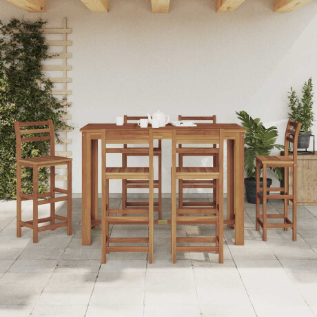 vidaXL Bartafel 150x70x105 cm massief acaciahout afbeelding3 - 1