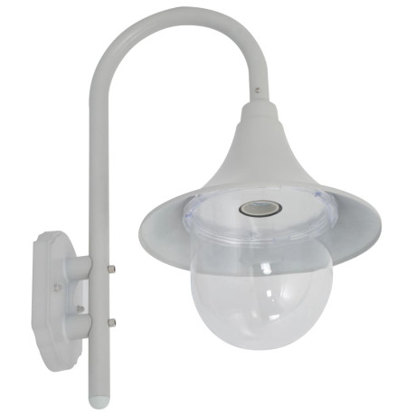 vidaXL Tuin wandlamp E27 42 cm aluminium wit afbeelding3 - 1