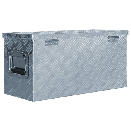 vidaXL Aluminium kist 61,5x26,5x30 cm zilverkleurig afbeelding3 - 1