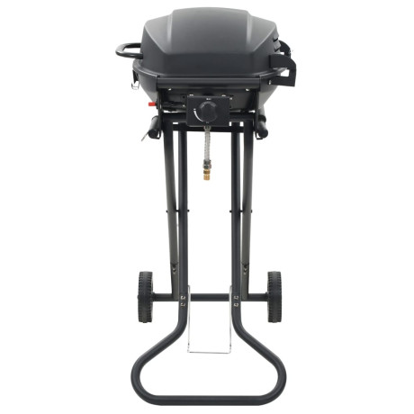vidaXL Gasbarbecue met kookzone draagbaar zwart afbeelding3 - 1