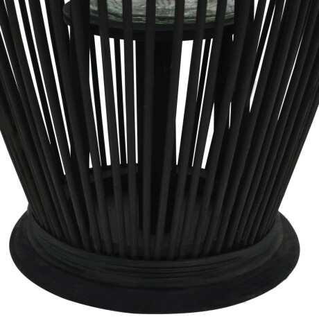 vidaXL Lantaarnhouder hangend 60 cm bamboe zwart afbeelding3 - 1