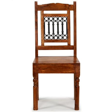 vidaXL Eetkamerstoelen 4 st massief hout met sheesham afwerking afbeelding3 - 1