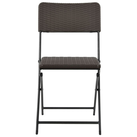 vidaXL Tuinstoelen inklapbaar 2 st HDPE en staal bruin afbeelding3 - 1