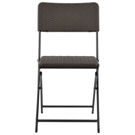 vidaXL Tuinstoelen inklapbaar 4 st HDPE en staal bruin afbeelding3 - 1
