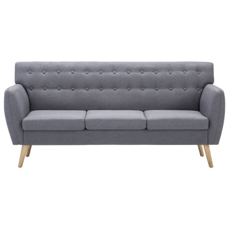 vidaXL Driezitsbank 172x70x82 cm stof lichtgrijs afbeelding3 - 1