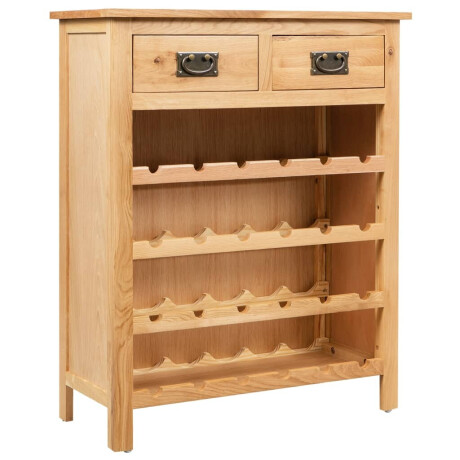 vidaXL Wijnkast 72x32x90 cm massief eikenhout afbeelding3 - 1