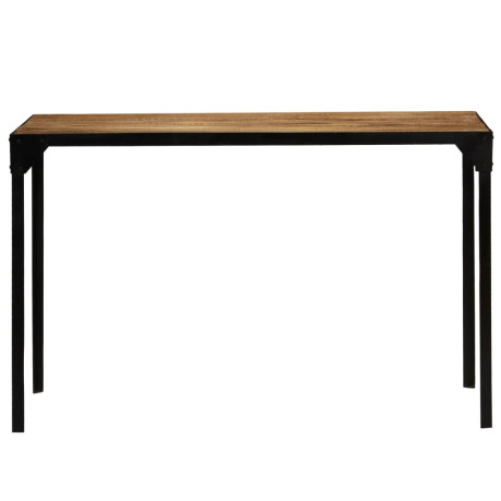 vidaXL Eettafel 120 cm massief ruw mangohout en staal afbeelding3 - 1