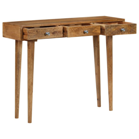 vidaXL Wandtafel 102x30x79 cm massief mangohout afbeelding3 - 1