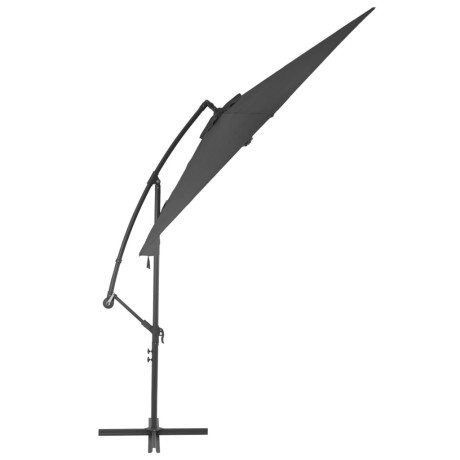 vidaXL Zweefparasol met aluminium paal 300 cm antracietkleurig afbeelding3 - 1