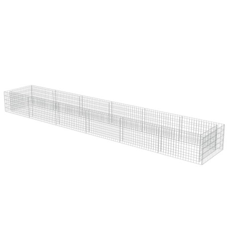 vidaXL Gabion plantenbak verhoogd 540x90x50 cm gegalvaniseerd staal afbeelding3 - 1