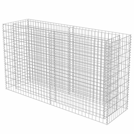 vidaXL Gabion plantenbak verhoogd 180x50x100 cm gegalvaniseerd staal afbeelding3 - 1