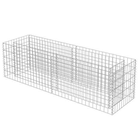 vidaXL Gabion plantenbak verhoogd 180x50x50 cm gegalvaniseerd staal afbeelding3 - 1