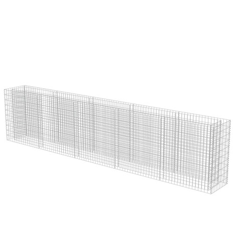 vidaXL Gabion plantenbak verhoogd 450x50x100 cm gegalvaniseerd staal afbeelding3 - 1