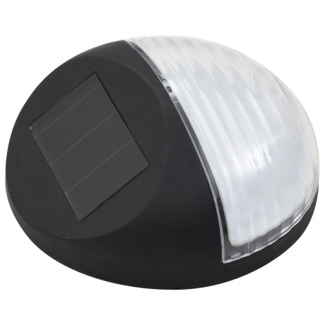 vidaXL LED-wandlampen solar rond zwart 12 st afbeelding3 - 1